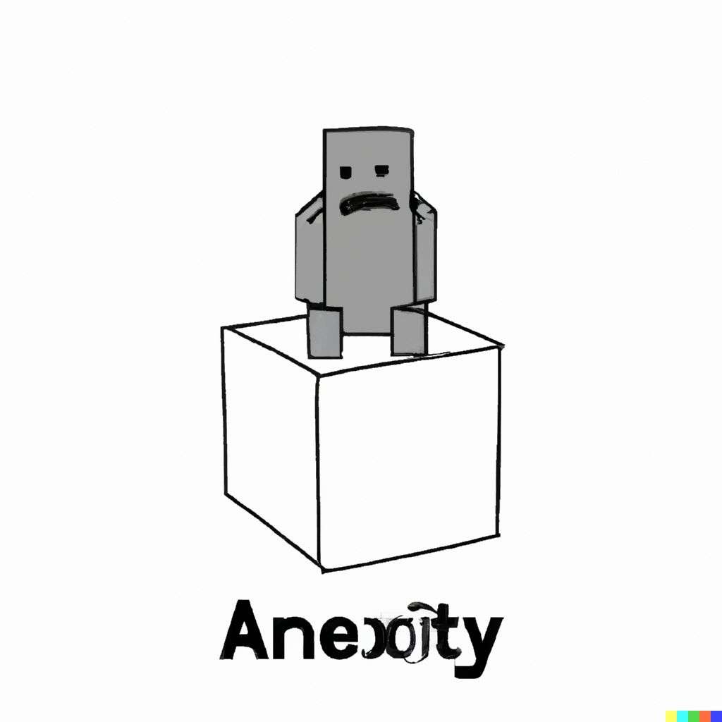 a representation of anxiety in Minecraft